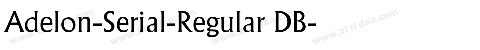 Adelon-Serial-Regular DB字体转换